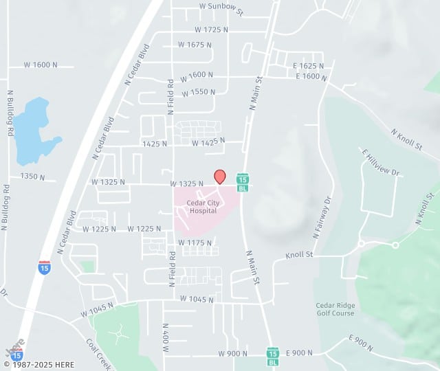 Location Map: 166 West 1325 North Cedar City, UT 84721